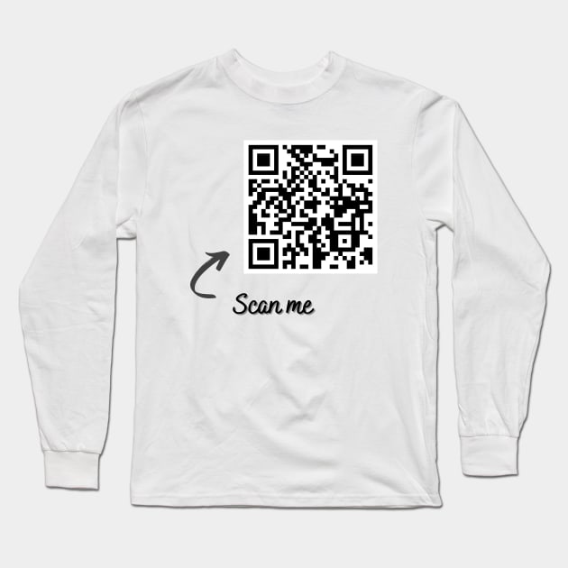 QR Code Designs (Scan for Message) Long Sleeve T-Shirt by Primar